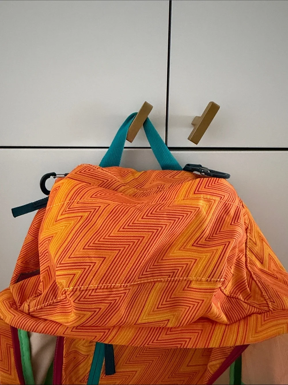 Nike Orange Backpack with Teal Accents